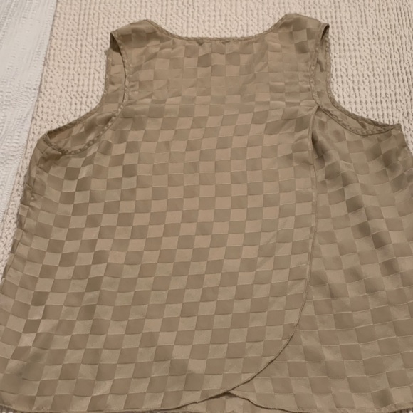 Lunya Beige Checkered Tank Top - Picture 4 of 4